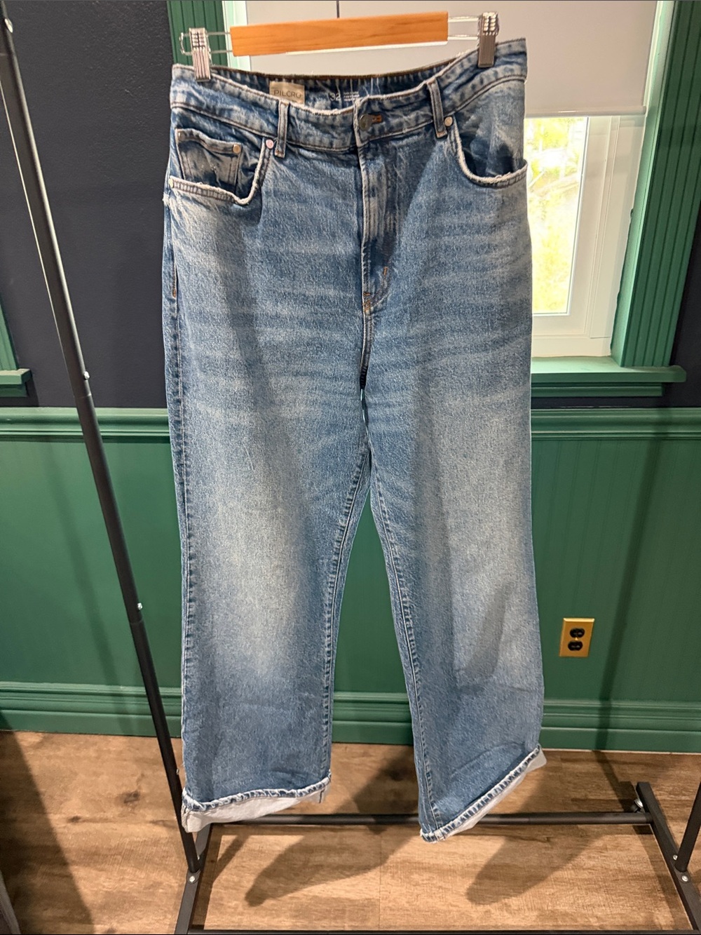 Pilcro Light Blue Wide Leg Jeans